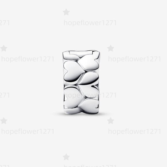 Pandora Heart Pattern Clip Charm - Picture 2 of 5